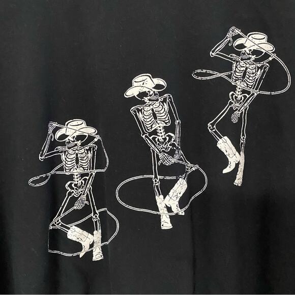 ALTAR’D STATE • Black Cowboy Skeleton Country Roads Sweatshirt Pullover - Picture 3 of 7